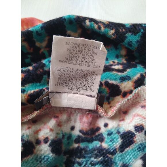 Lily Rose Orange and Blue Abstract Pattern Maxi Length Skirt Women's Size XL - Picture 5 of 11